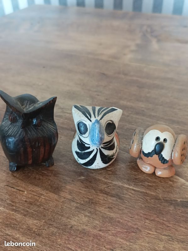 Lot de 9 statuettes de Chouettes et Hiboux (image 8)
