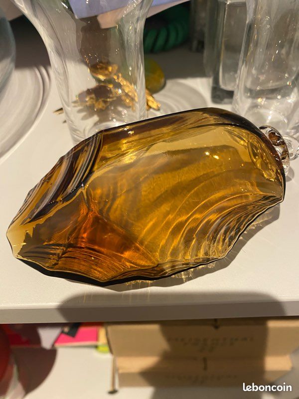 Boule De Noël Meisenthal Kaktus Doré Ambré - Verre Soufflé, édition 2024, Neuve
