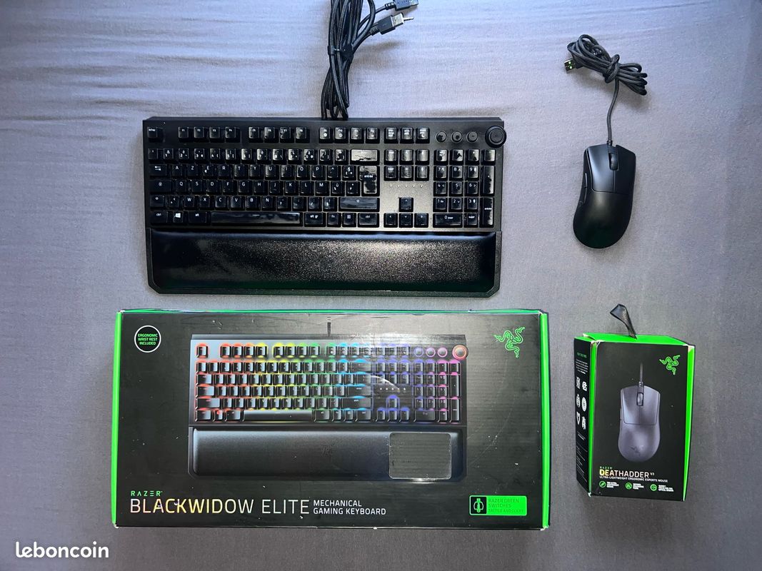 Razer Clavier Blackwidow Elite avec Souris DeathadderV3 (image 1)