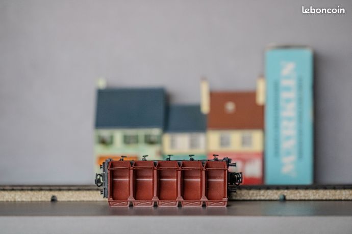 Wagon Märklin H0 4635 DB à Bennes - Échelle 1:87 - Analogue AC - Emballage D'origine 1968