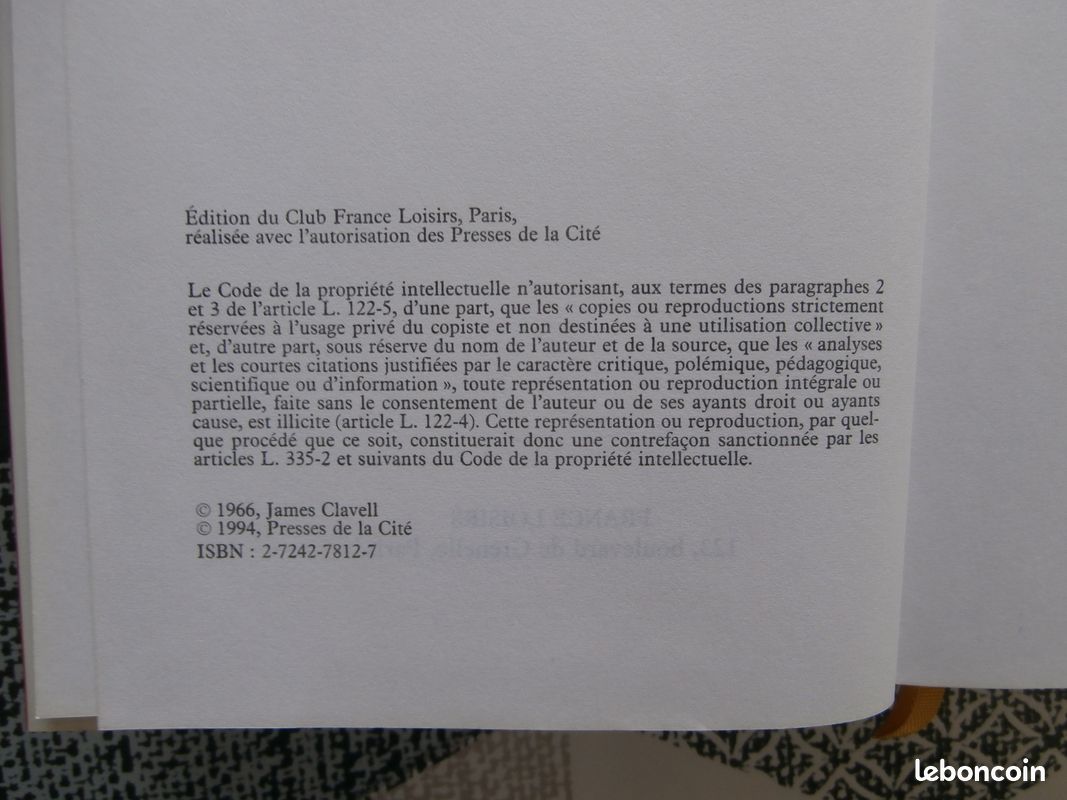 Livre "Taï-Pan" - James Clavell (image 7)