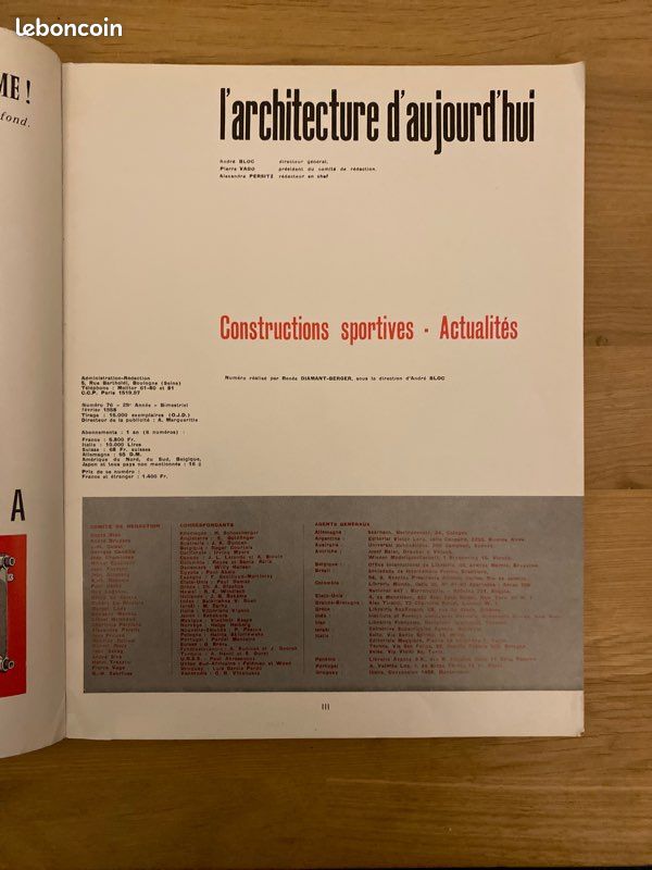 1958 - AA - no 76 - Architecture d’Aujourdhui ( constructions sportives..) (image 4)