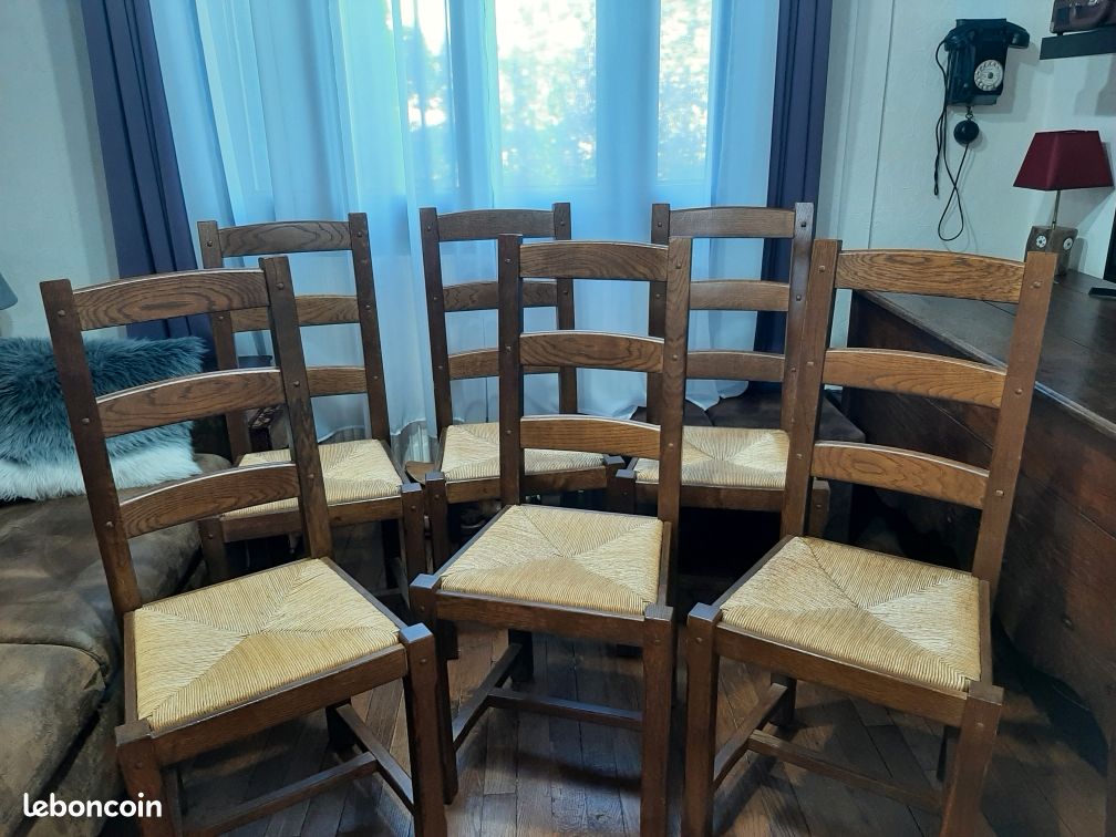 Chaises en chêne chevillées (image 1)