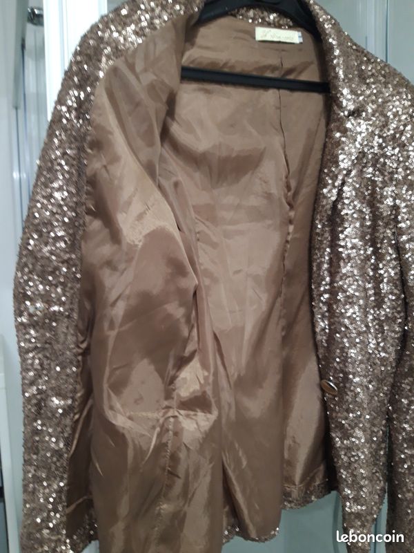Veste Paillette Femme Veste Femme ArgentÃ© Veste Zippée Sequins