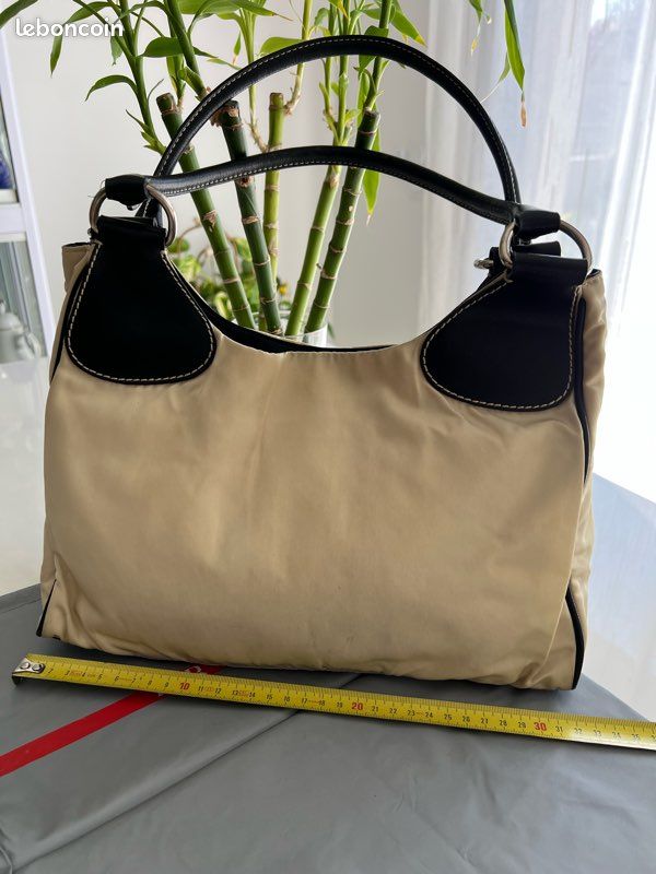 Sac « Prada Cleo », ivoire et noir (image 10)