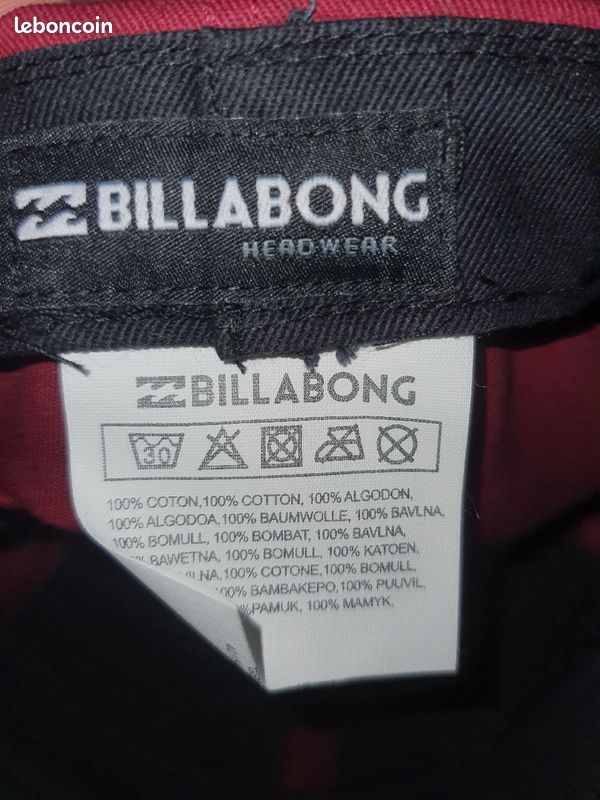 Casquette Billabong rouge et noir (image 4)