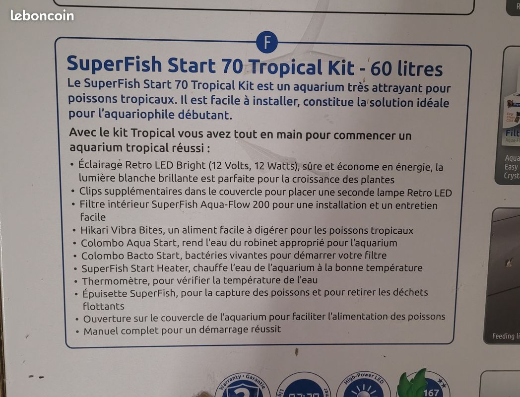 Aquarium SuperFish Start 70 - 60L - Kit complet tropical - Avec emballage d'origine (image 6)