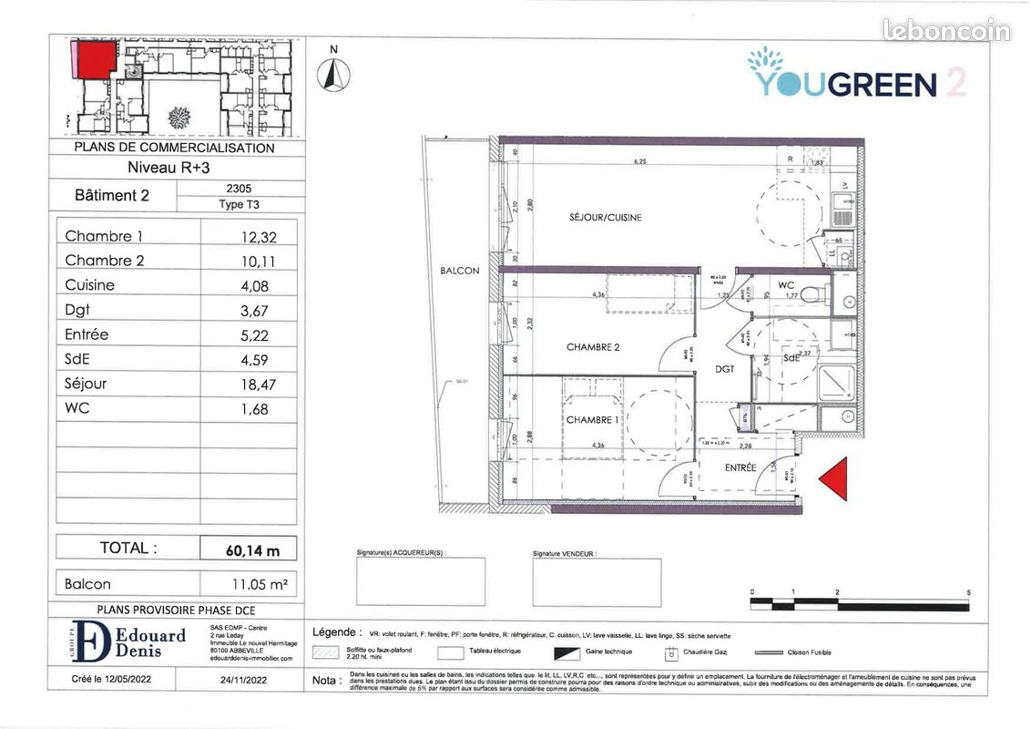 Appartement a louer saran - 3 pièce(s) - 60 m2 - Surfyn