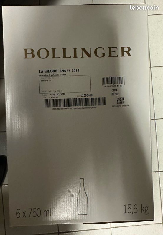 Carton bollinger la grande année 2014 BGA (image 2)