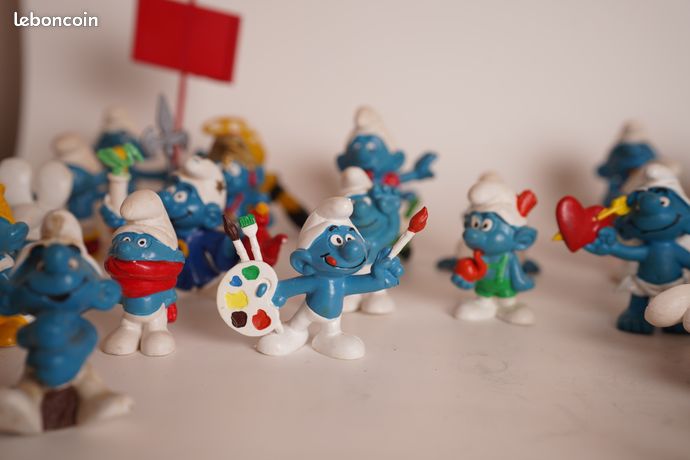 Lot De 14 Schtroumpfettes Vintage Schleich 1982 - Bon état