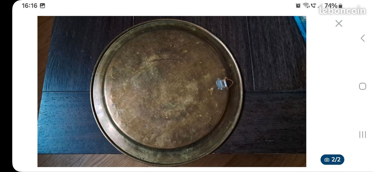 3 plats marocain en cuivre Laiton 45cm (image 7)