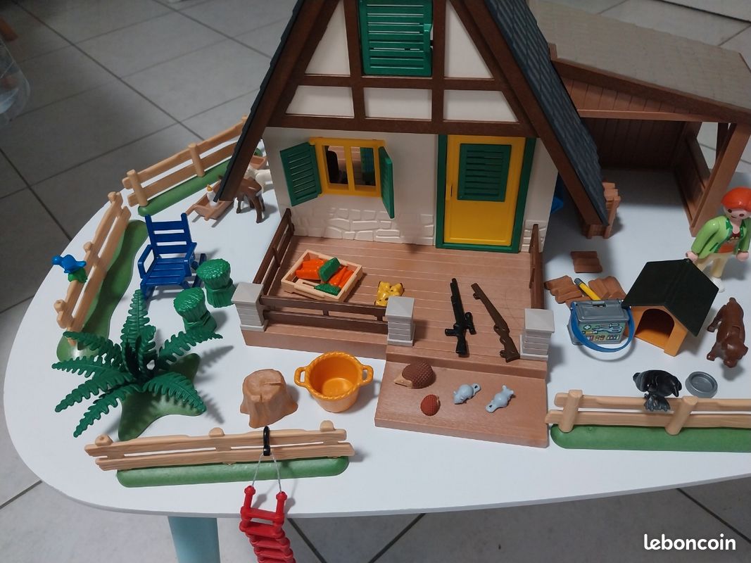 Playmobil 4207 Maison Forestière - Complet, Très Bon État, Avec Boîte