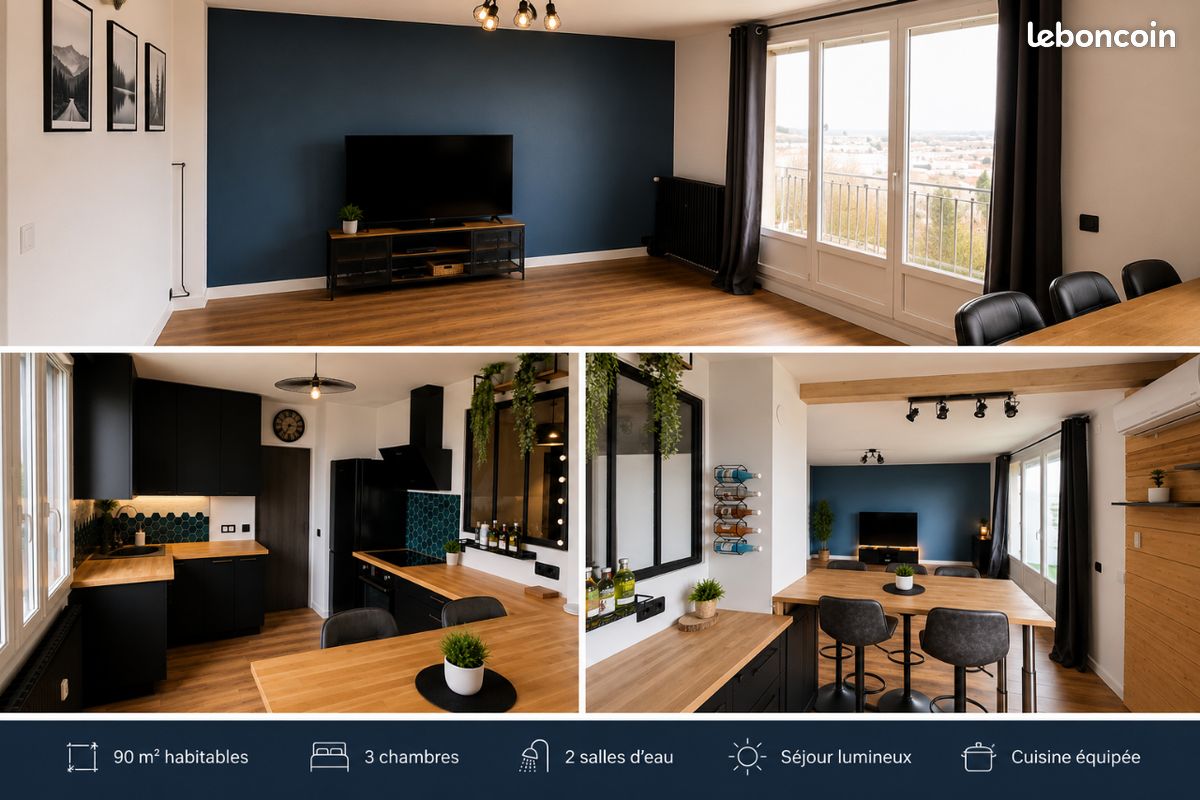 Appartement 4 pièces 90 m² · à Châteauroux · 90 m² · 129 000 €