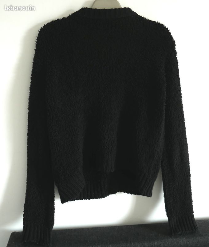 Cardigan moumoute noir Caroll en taille 36 en bon état (image 2)