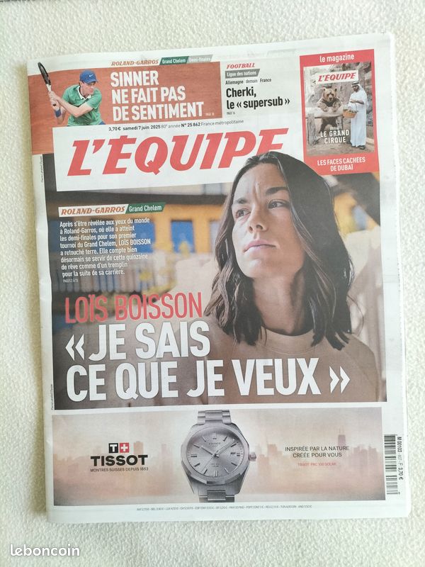 L'Équipe Du 06 Juin 2025 - Ligue Des Nations : Espagne-France 5-4 / Tennis - Boisson Fin - Neuf