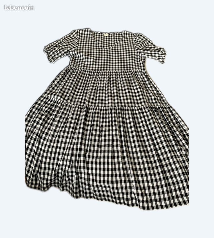 Robe Vichy noir et blanc (image 1)