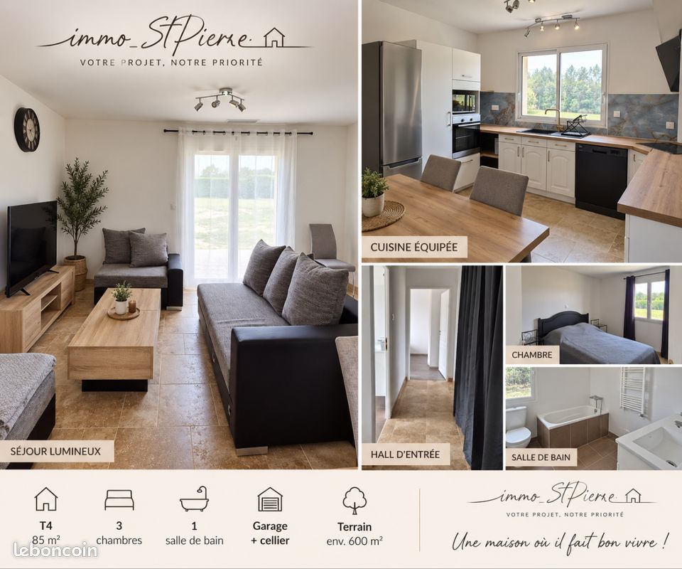 Maison 4 pièces 85 m² · à Saint-Pierre-de-Chignac · 85 m² · 950 €/mois