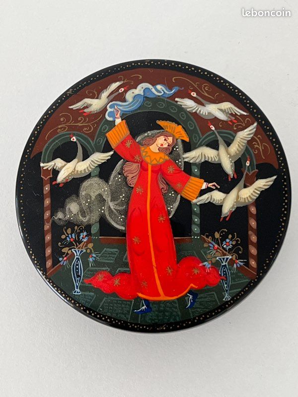 Boîte Laquée Artisanale Russe Peinte à La Main Par Kravtsova - Idée Cadeau Originale
