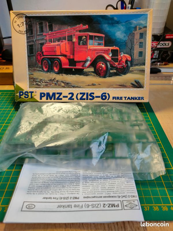A56 OMO URSS ZiS-5 PMZ-2 - Modèle 3D Pompiers Russie 1937 Rouge 1:43