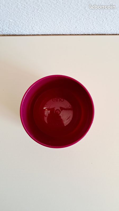 Cache pot orchidées et plantes vertes plastique rose prune (image 3)