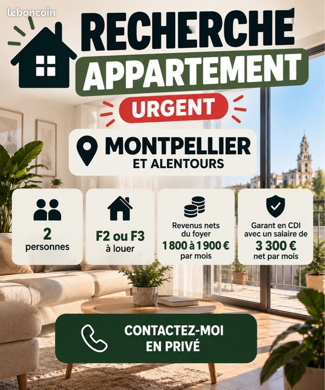 Appartement 3 pièces 40 m² · à Montpellier · 40 m² · 560 €/mois