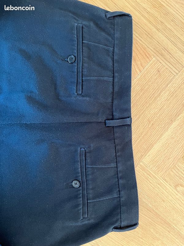 Homme, Pantalon ''H&M'' Slim Fit, Taille 52EUR, 100% Coton épais, Noir (image 7)