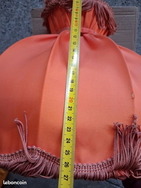 Lampe lustre orange à frange vintage (image 4)