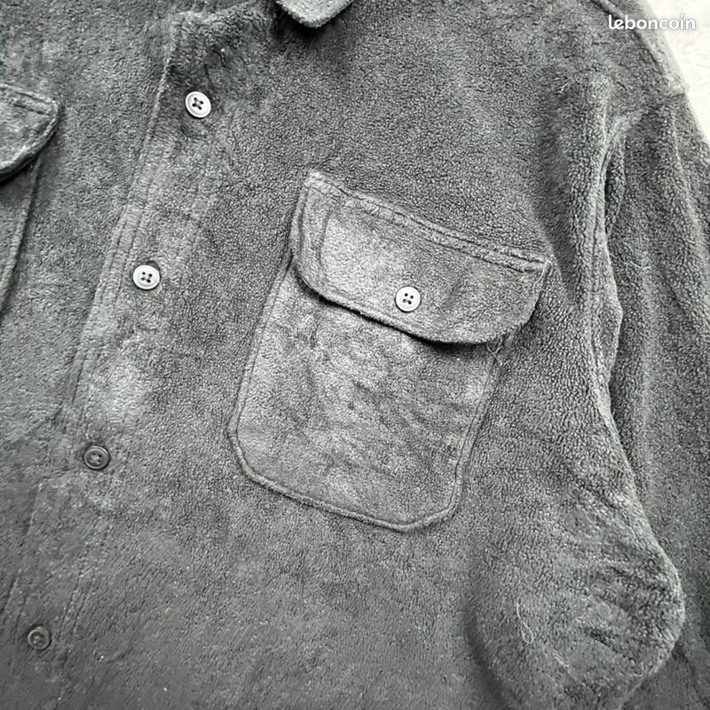 456 Wrangler sur Chemise polaire Noire Oversize Vintage Taille L (image 3)