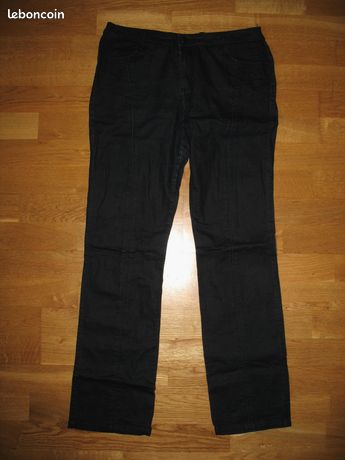 Pantalon Femme JACQUELINE RIU Taille 42 Noir | Coton/polyamide - Occasion Très Bon état