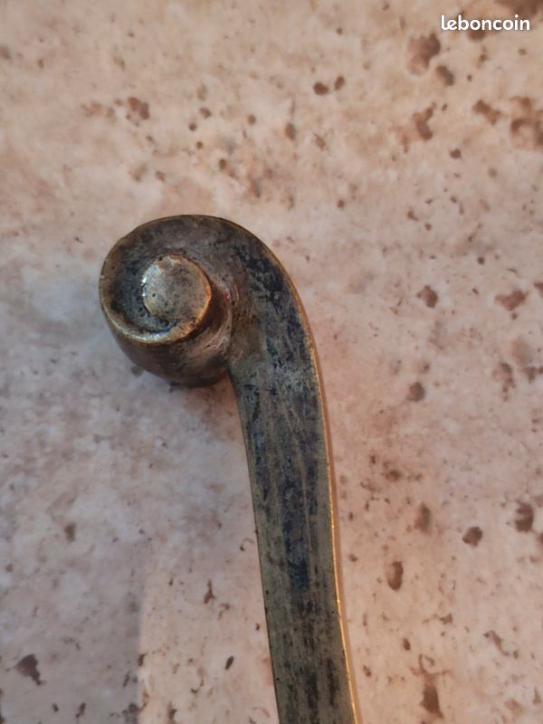 3 patères anciennes de porte bronze laiton (image 8)