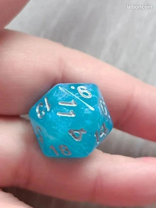 🎲Set de dés RPG (jeu de rôle) – 7 dés polyédriques – Couleur bleu – Neuf (image 8)