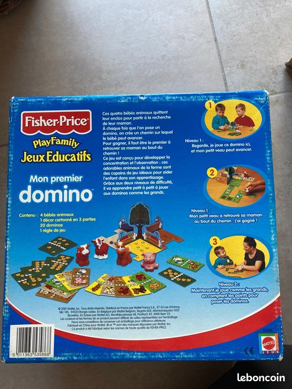 Jeu de domino fisher-price « les bébés animaux » (image 2)