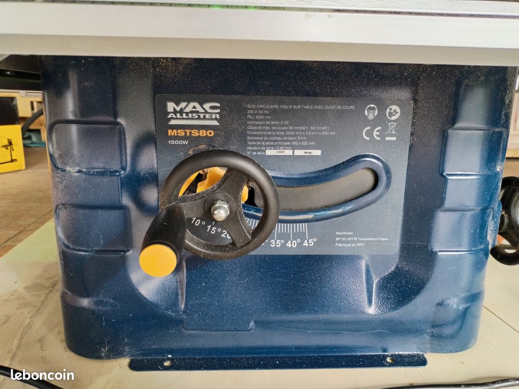 Vend scie sous table Mac Allister MSTS80 (image 1)