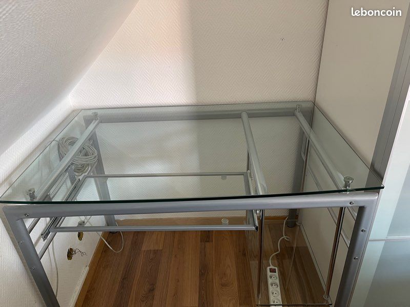 Bureau en verre 110x72cm (image 2)