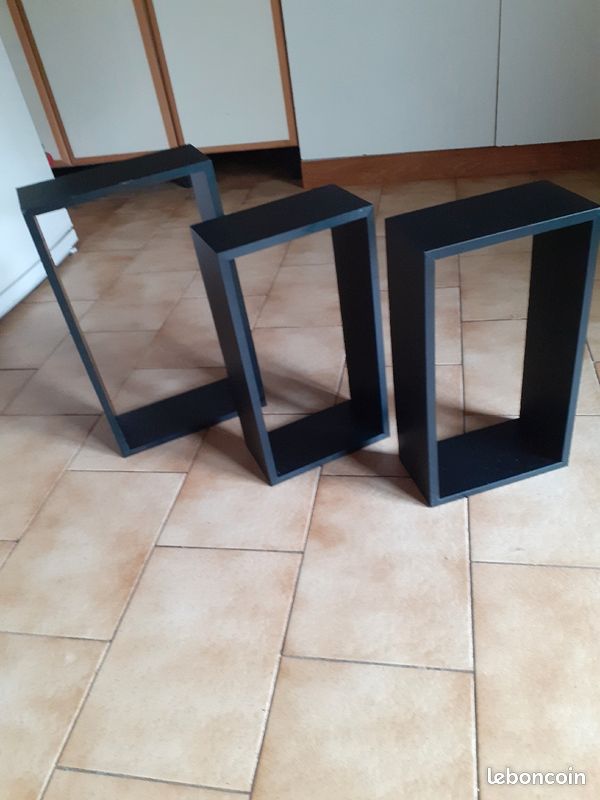 Lot de 3 étagères noires (image 2)