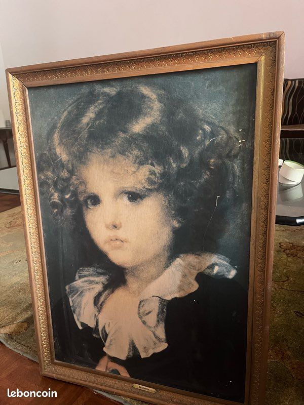 Impression vintage « garçon au gilet rouge » Décoration