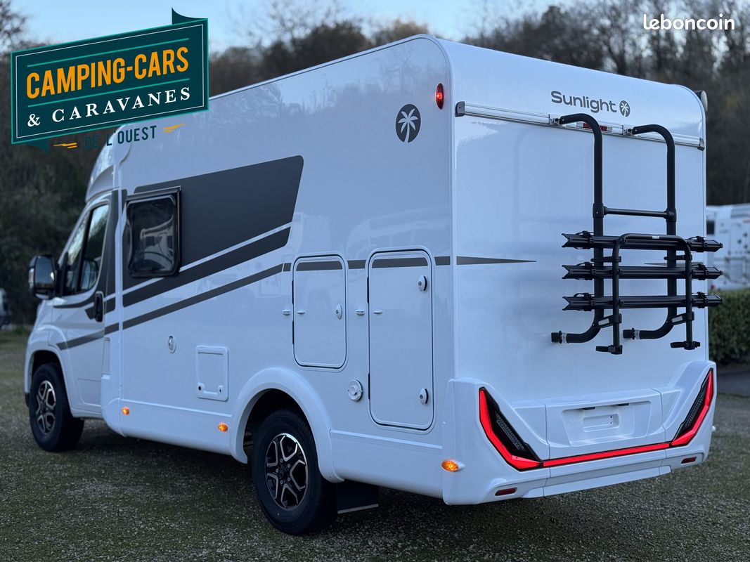 [DISPONIBLE DE SUITE] Neuf - Camping-car profilé compact Sunlight V60 Adventure - 5m96 de long - Boite automatique - Citroën 140ch - Jusqu'à 3 couchages (image 2)