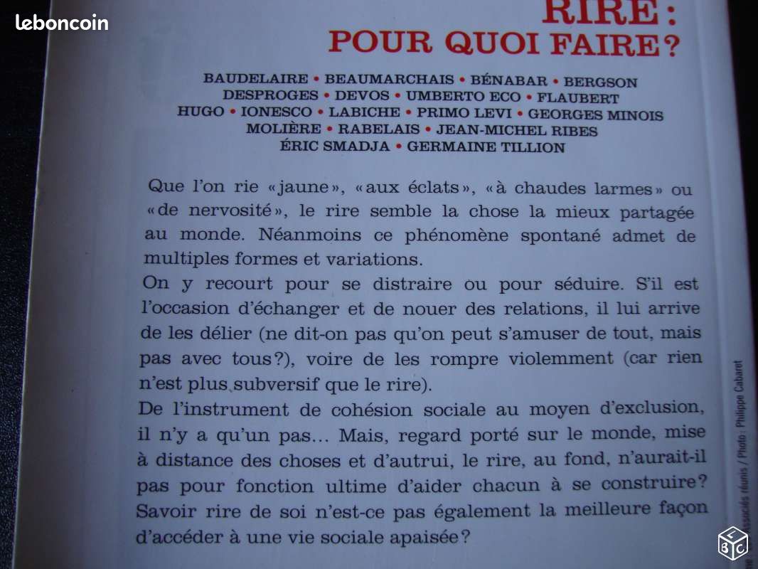 Livre : "Rire : Pour quoi faire?" - Anthologie (image 3)