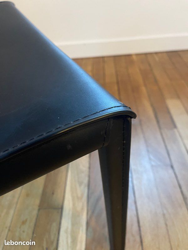 Fauteuil design cuir noir BO Concept (image 5)