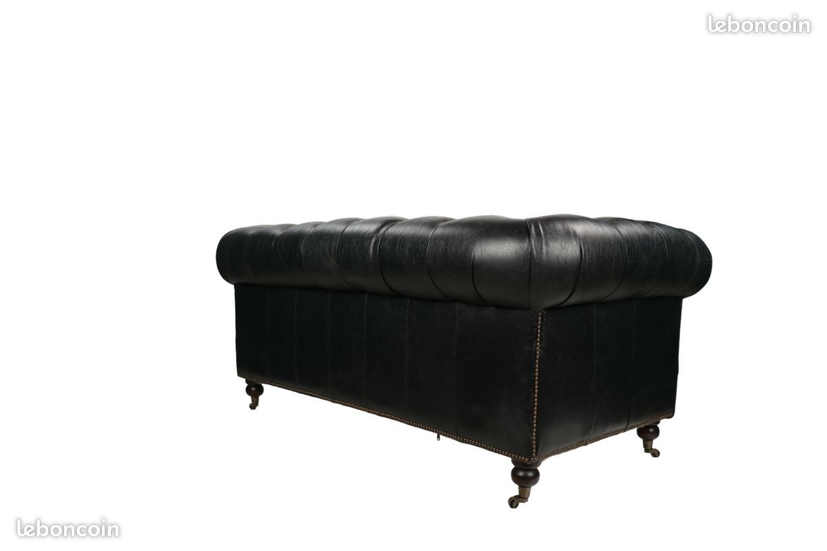 Canapé Chesterfield en cuir (image 4)