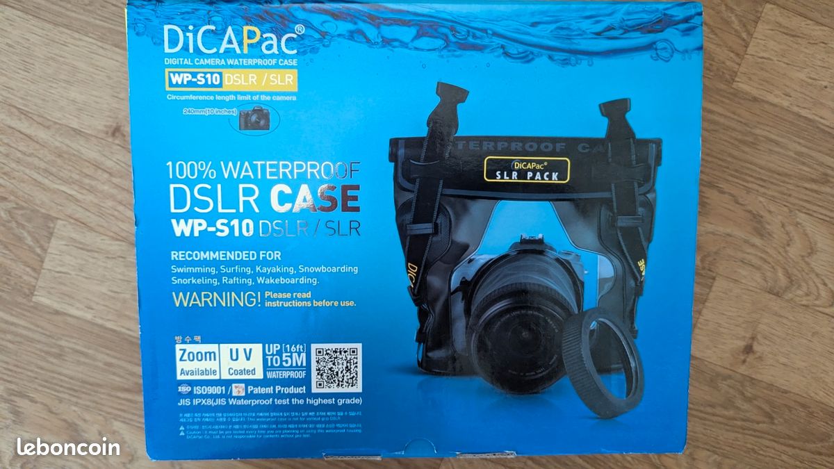 Slr dicapac wp s10 DiCAPac WP-S5 WP-S10 Waterproof SLR Case Accessories Lens Ring Strap Foam Manual