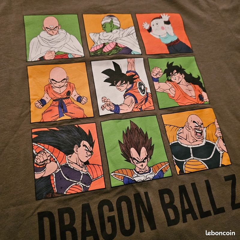 T-shirt Dragonball Z Officiel - Taille L - Neuf Avec étiquettes - Design Art Noir