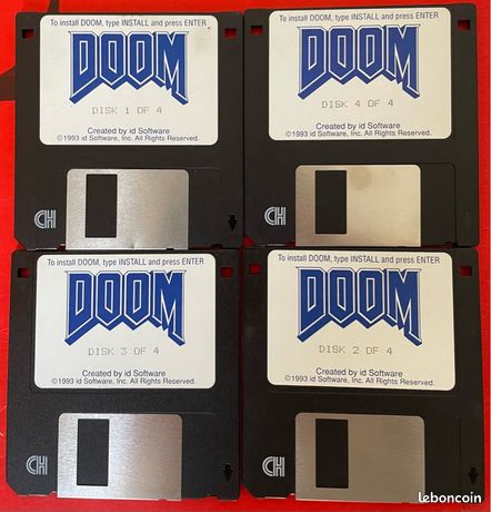 Pack De 2 Vieux Jeux PC DOOM – Édition Rétro, Boîtier D'origine, Bon état