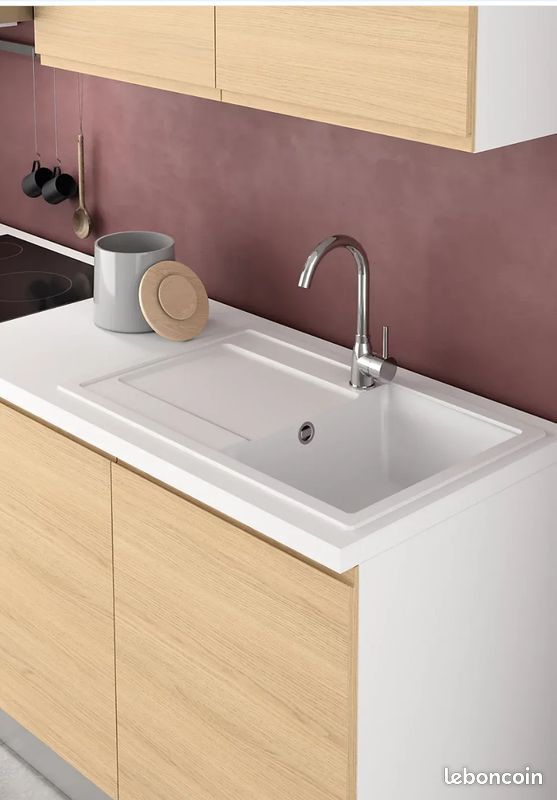 NEUVE Cuisine complète avec électroménager montée All In Carla imitation chêne L. 285 cm (image 2)