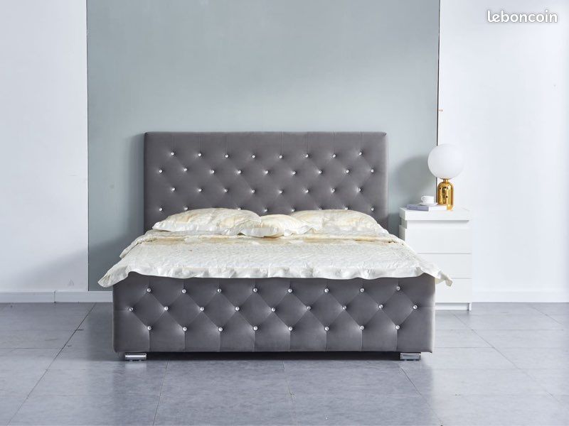 LIT PRESTIGE GRIS 160x200 Offre Spéciale (image 1)