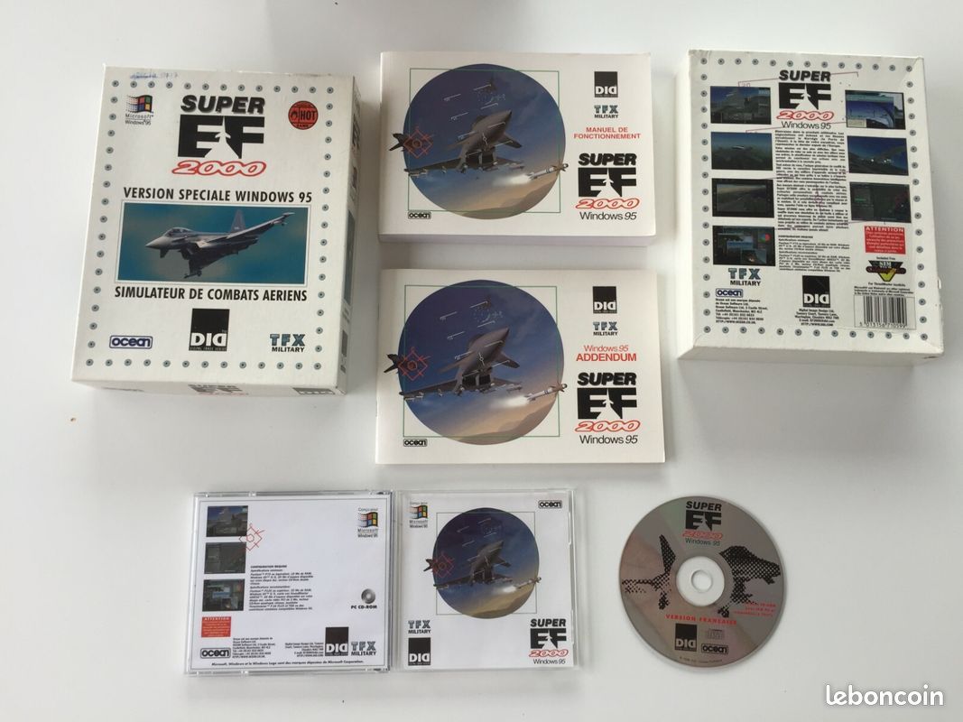 EF 2000 simulateur de vol jet fighter PC Big box - Jeux vidéo