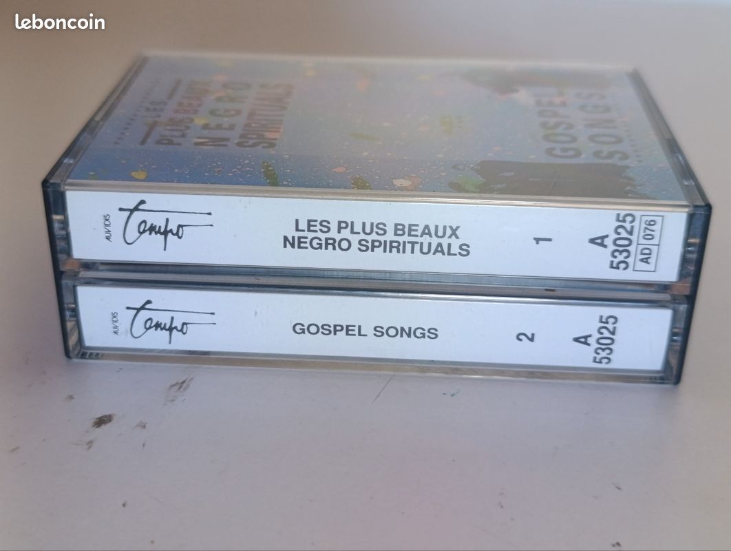 Coffret Double Cassette K7 - Les Plus Beaux Negro Spirituals & Gospel Songs (Auvidis) (image 5)