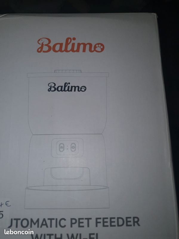 Distributeur automatique de croquettes Balimo pour chats, 3 L, Wi-Fi 2,4 GHz, (image 1)