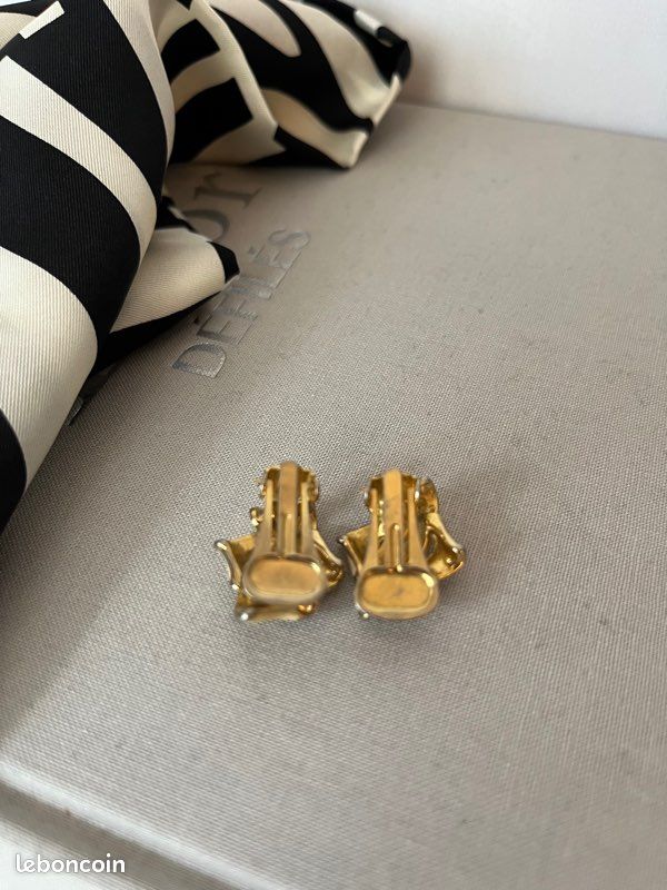 Boucles D'oreilles Clips Vintage - Argenté, Métal, Occasion