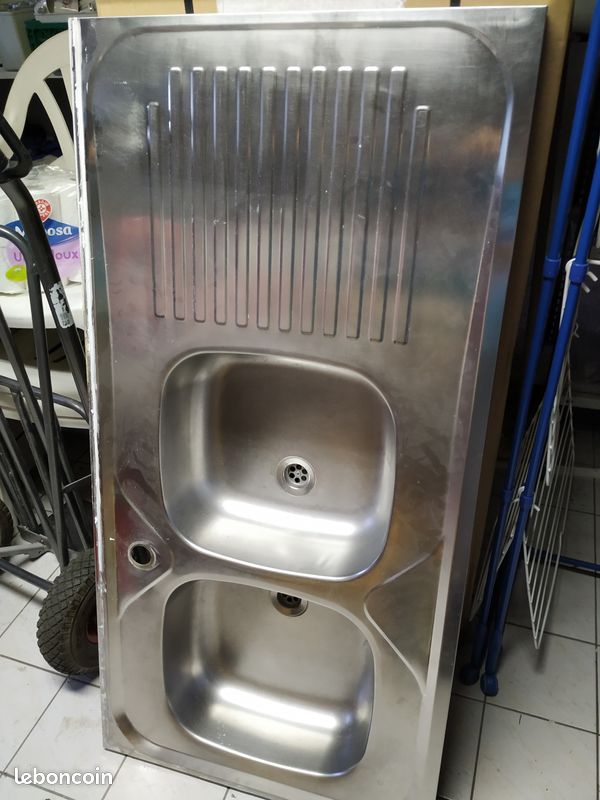 Evier inox double vasque (image 1)